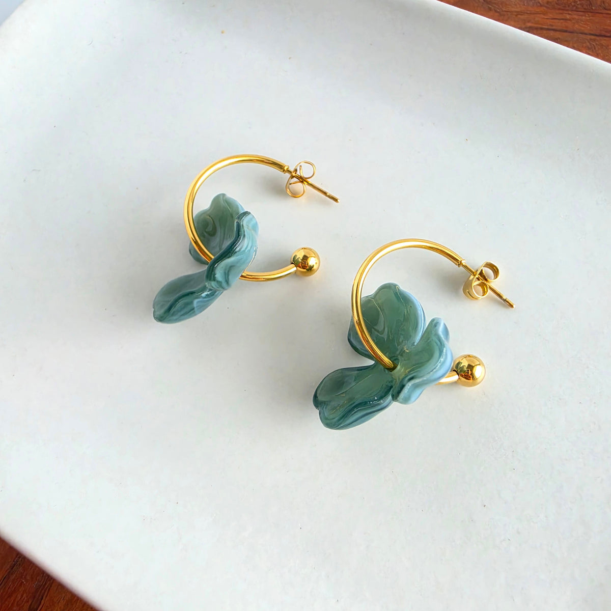Magnolia Hoops - Alpine Green