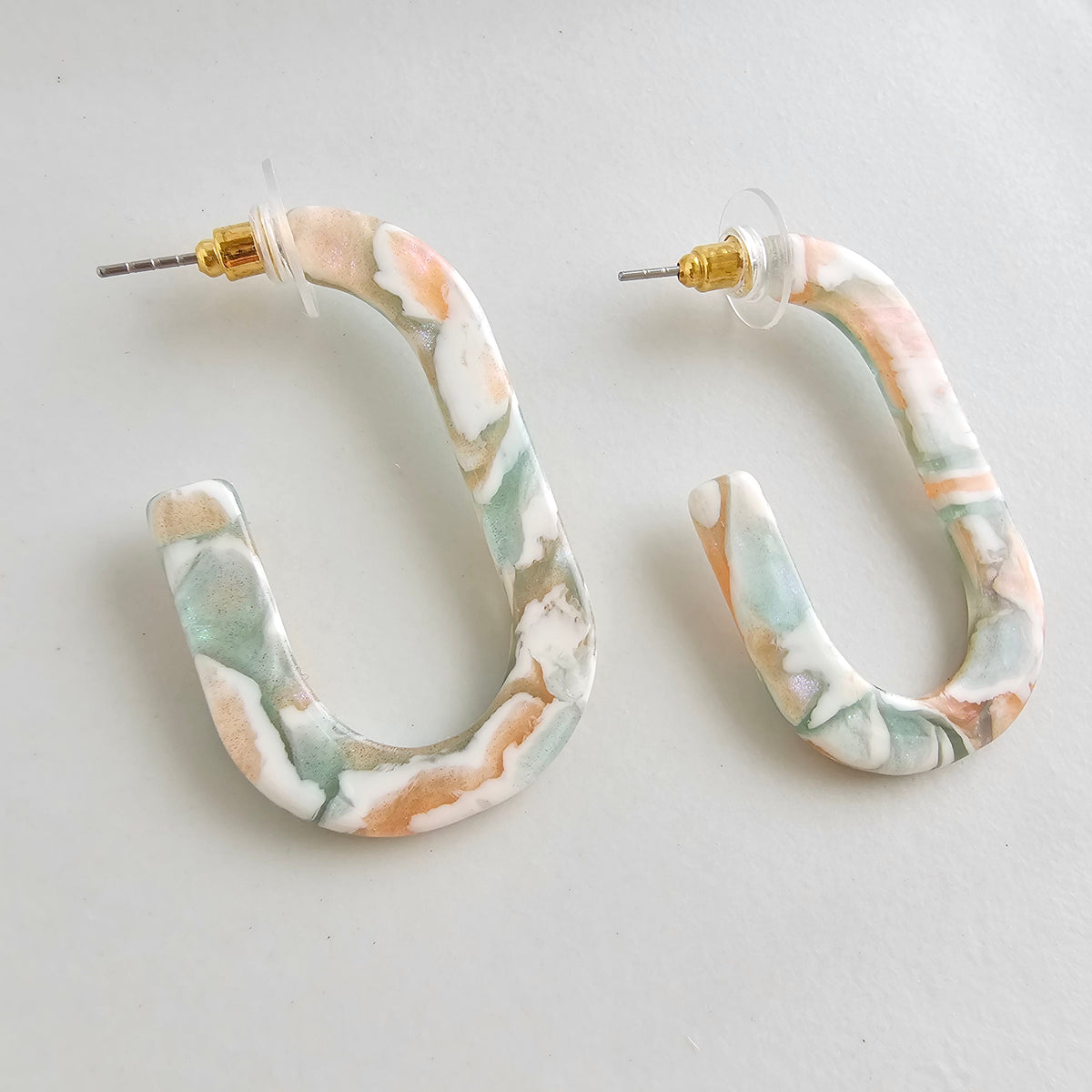 Jenna Hoops - Creamsicle Mint
