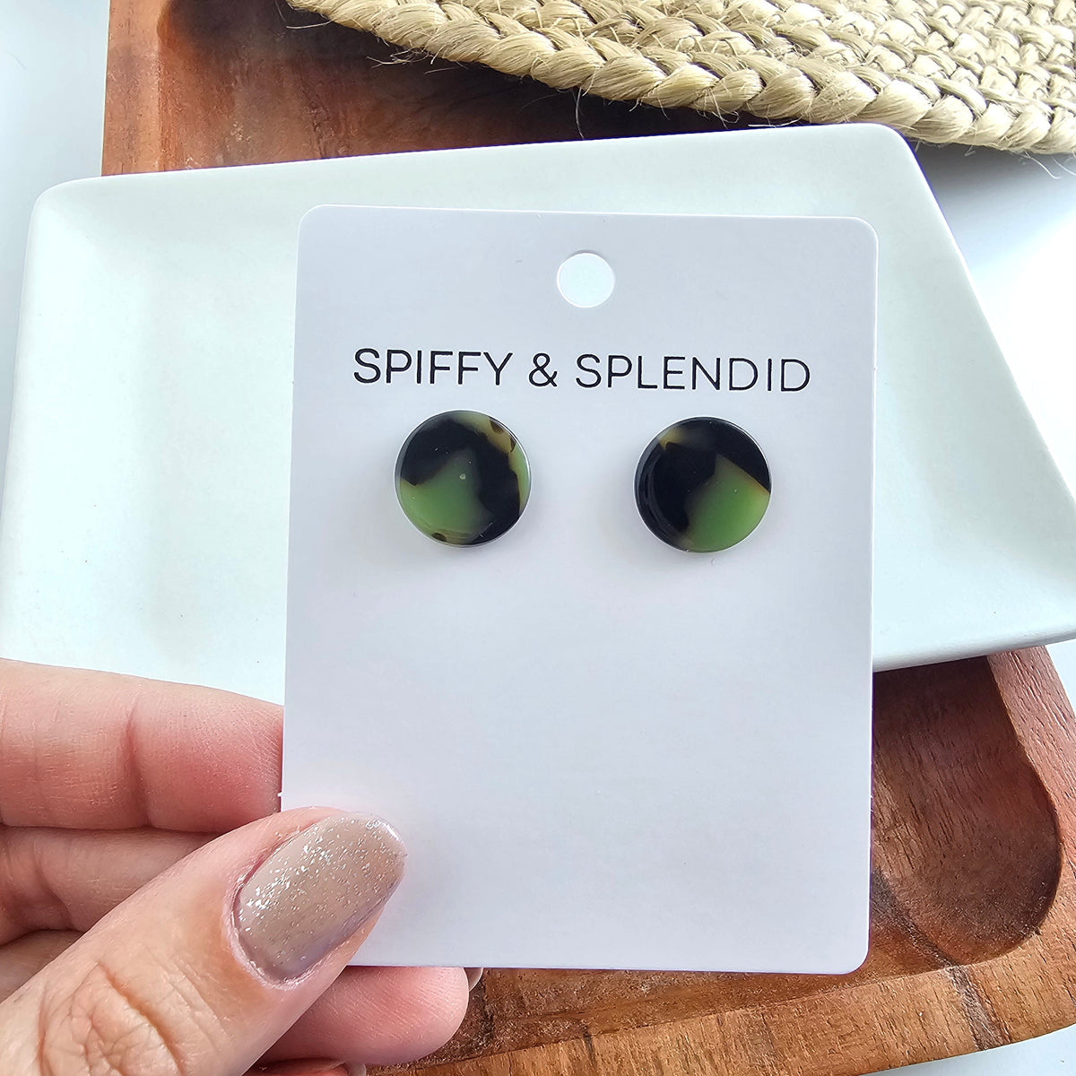 Sophie Studs - Olive Tortoise