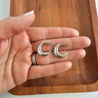 Luxe Selena Hoops - Silver