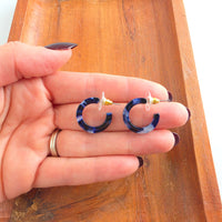 Micro Hoops - Midnight Marble