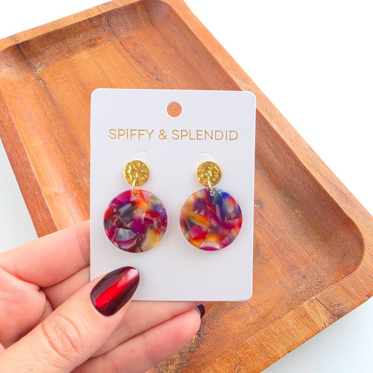 Addy Earrings - Jewel Stained Glass
