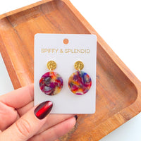 Addy Earrings - Jewel Stained Glass