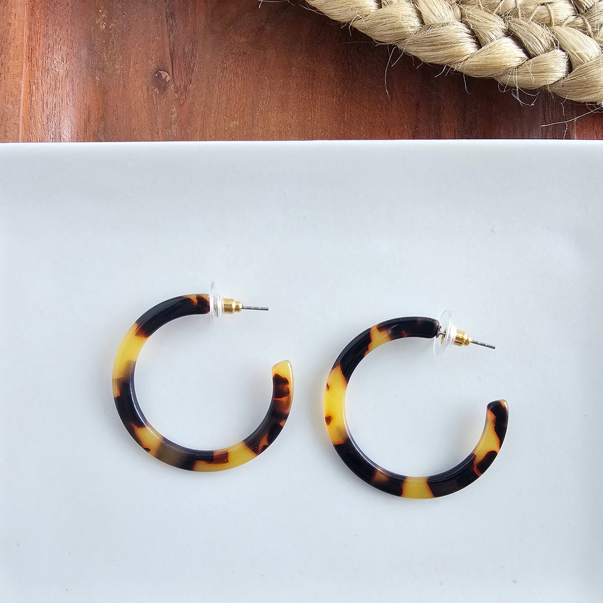 Camy Hoops - Tortoise
