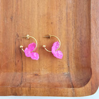 Magnolia Hoops - Hibiscus