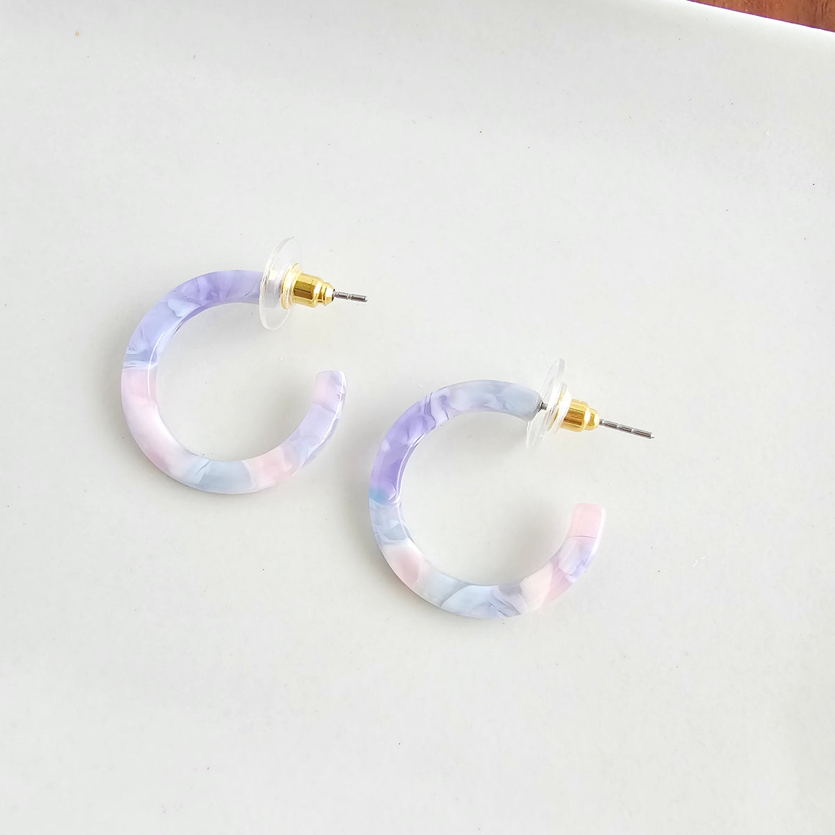 Cam Mini Hoops - Pastel Prism