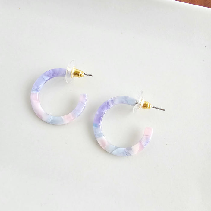 Cam Mini Hoops - Pastel Prism