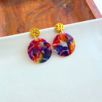 Addy Earrings - Jewel Stained Glass