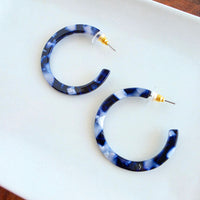 Camy Hoops - Midnight Marble