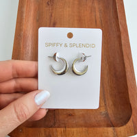 Luxe Selena Hoops - Silver