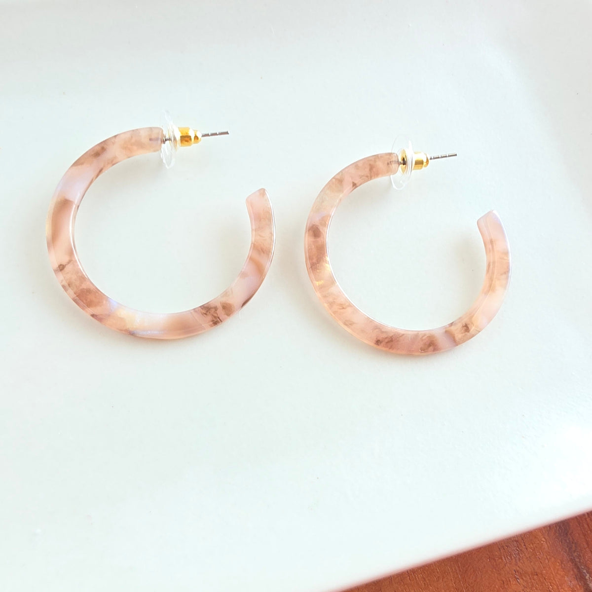 Camy Hoops - Shimmering Taupe