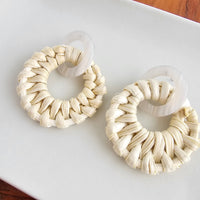 Calypso Earrings - Light Rattan
