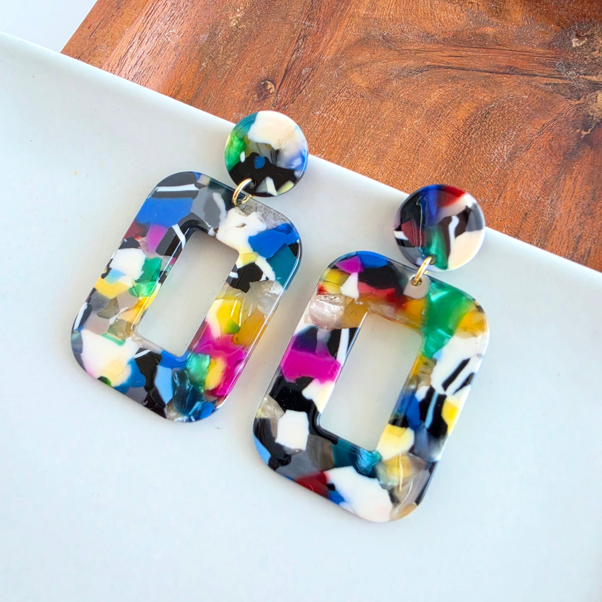Margot Earrings - Moody Mosaic