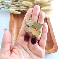 Aria Earrings - Maroon