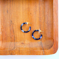 Cam Mini Hoops - Midnight Marble