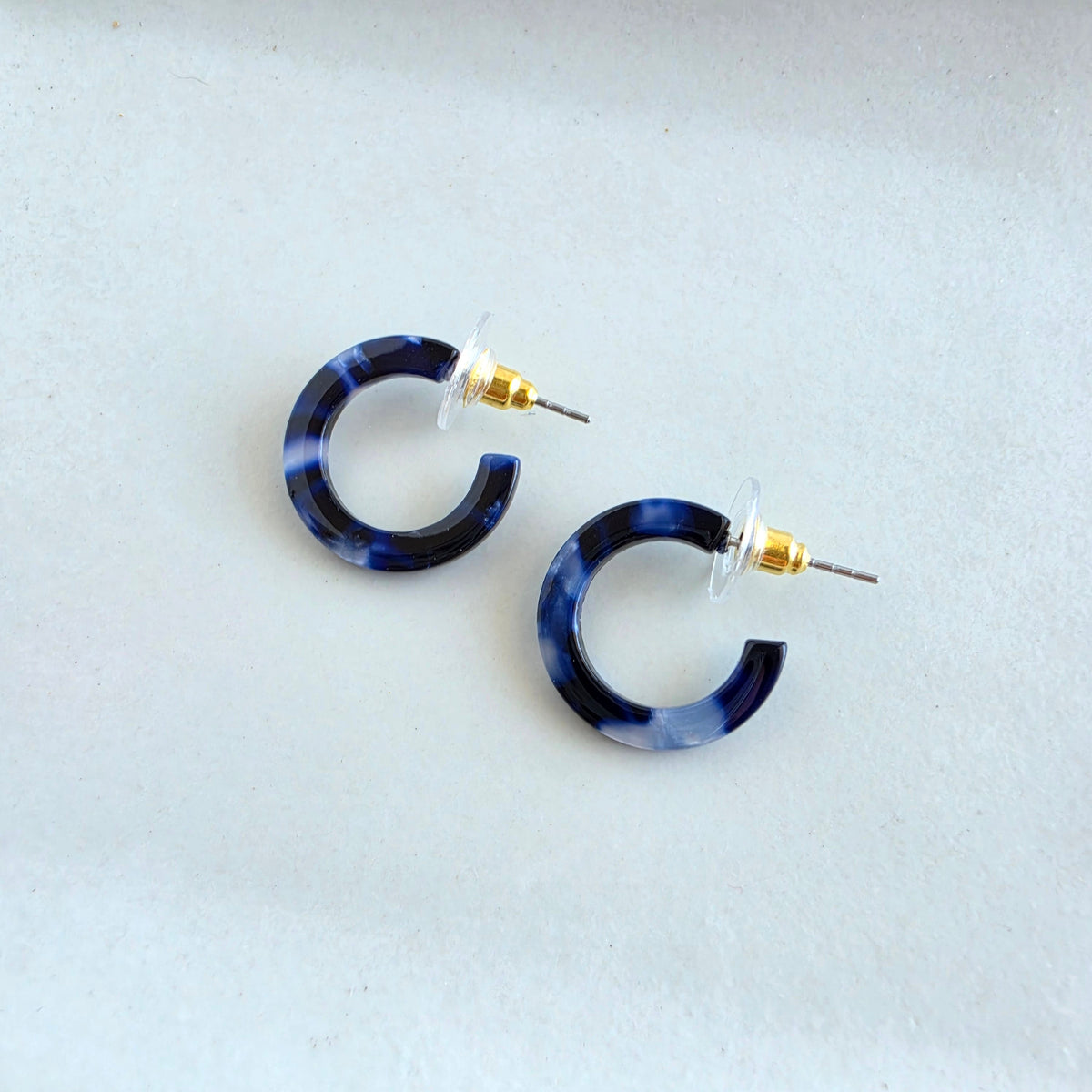 Micro Hoops - Midnight Marble