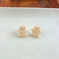 Friendly Ghost Studs - White Shimmer