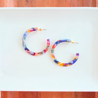 Camy Hoops - Jewel Stained Glass