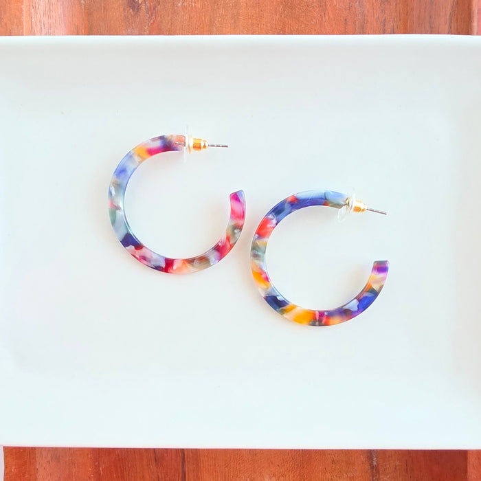 Camy Hoops - Jewel Stained Glass