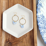 Iris Earrings- Greek Goddess Blue