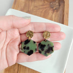 Roxy Earrings - Olive Tortoise