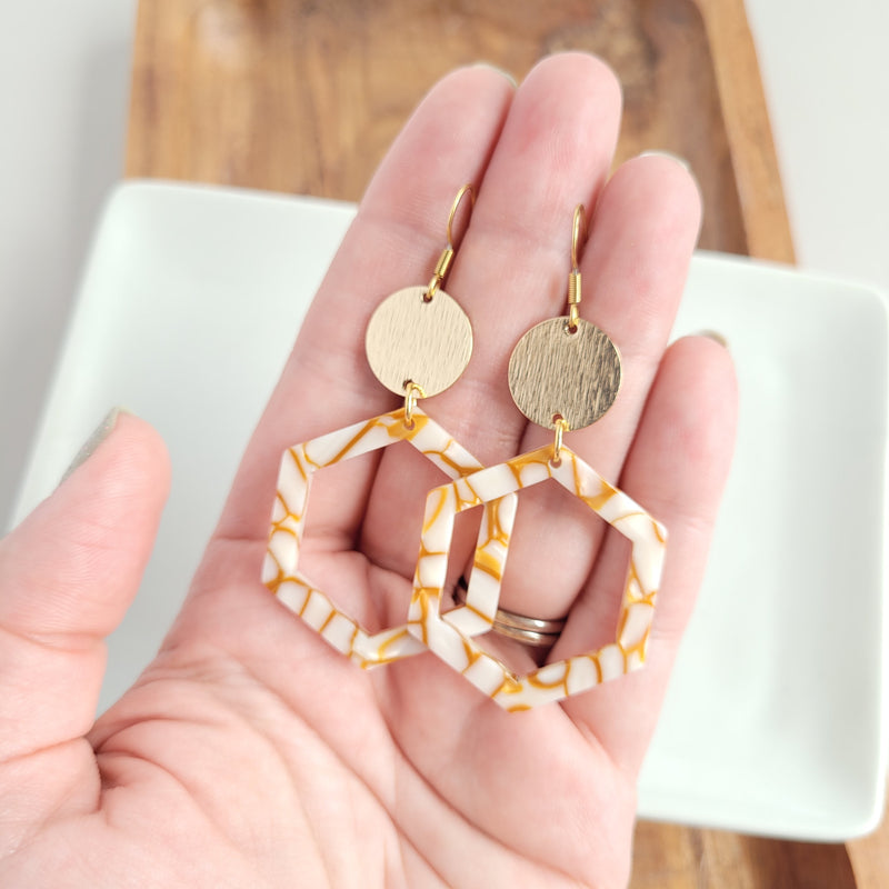 Lennox Earrings - Pumpkin Spice