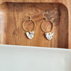 Iris Earrings - Marble