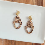 Athena Earrings - Brown Dot