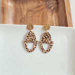 Athena Earrings - Brown Dot