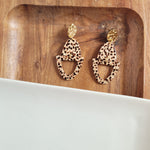 Athena Earrings - Brown Dot