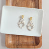Athena Earrings - Marble