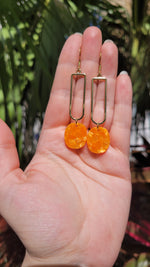 Mila Earrings - Tangerine Orange