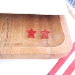 Liberty Star Studs - Red