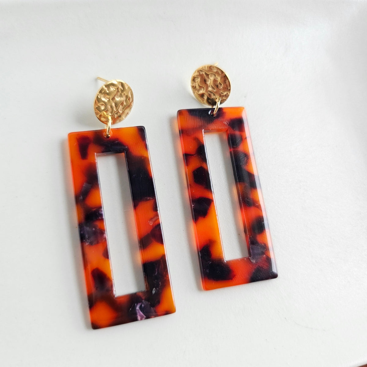 Vivian Earrings - Sedona Tortoise