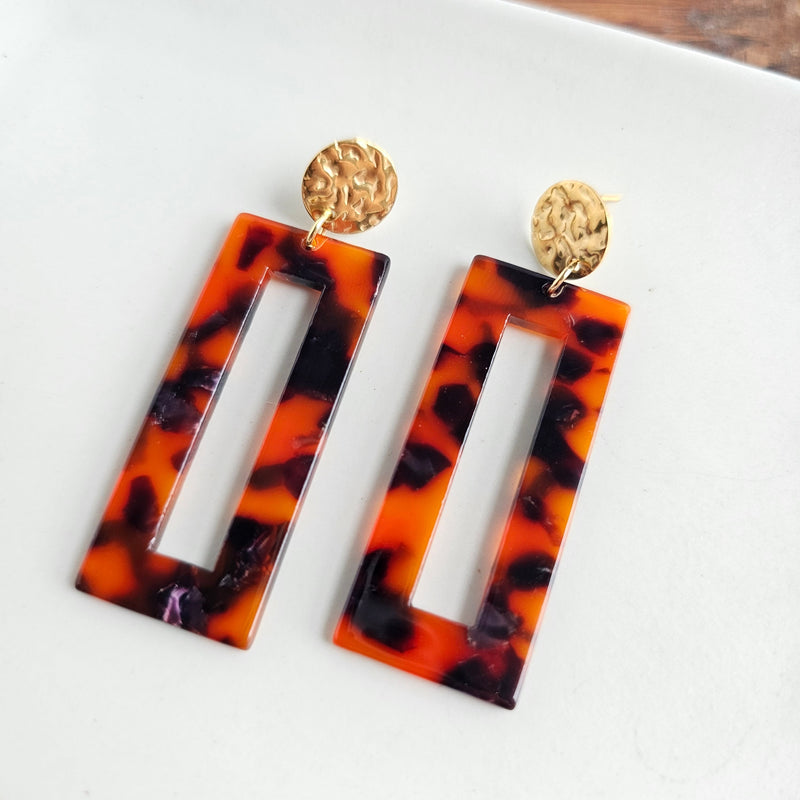 Vivian Earrings - Sedona Tortoise