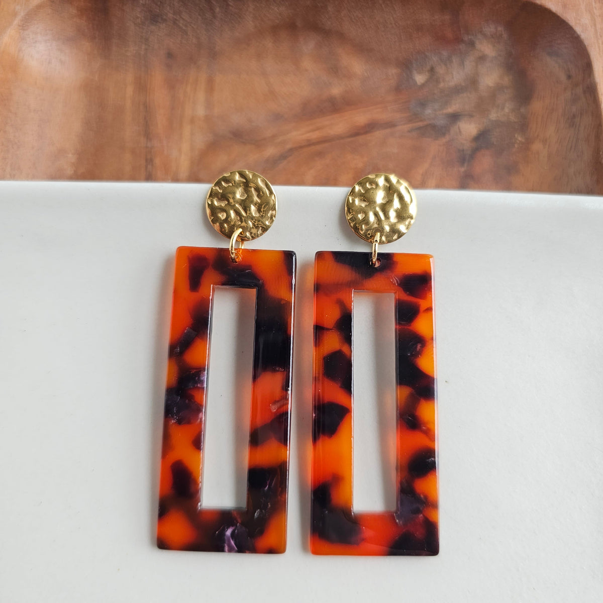 Vivian Earrings - Sedona Tortoise