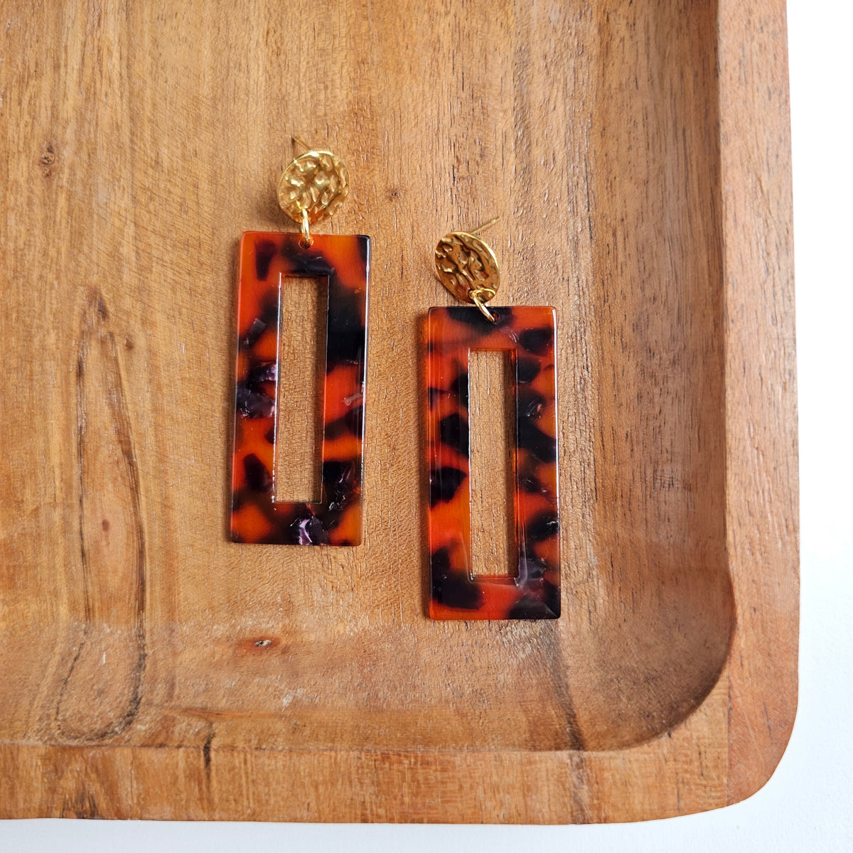 Vivian Earrings - Sedona Tortoise