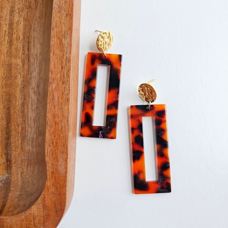 Vivian Earrings - Sedona Tortoise