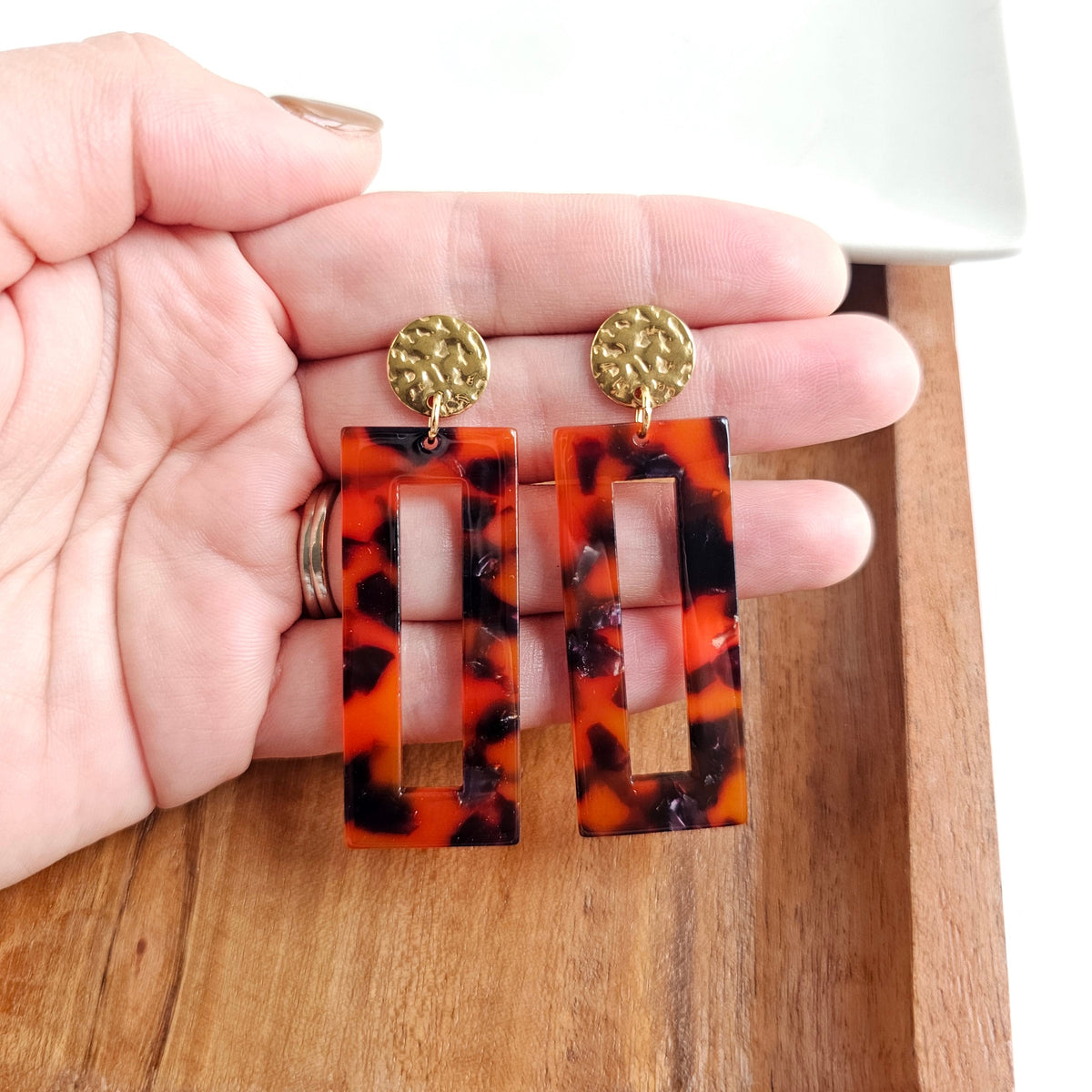 Vivian Earrings - Sedona Tortoise