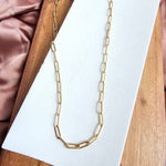 Luxe Gold Paper Clip Chain - 16"