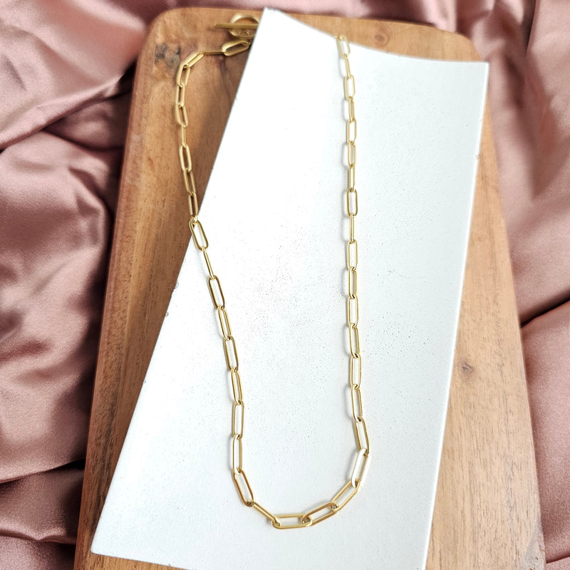 Luxe Gold Paper Clip Chain - 20"