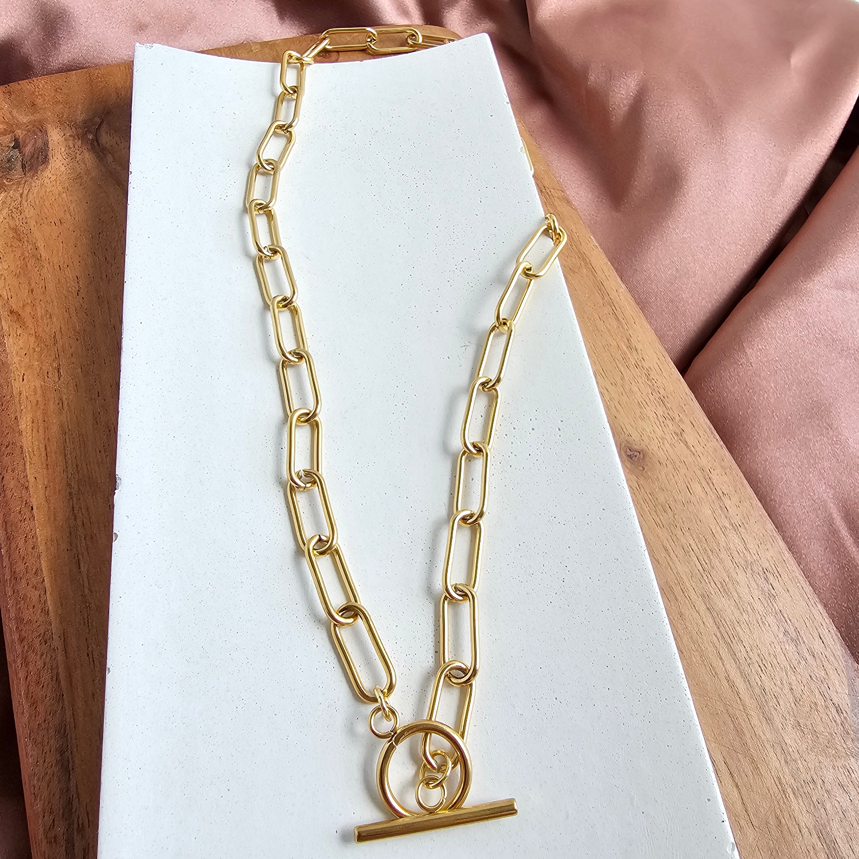 Luxe Gold Chunky Paper Clip Chain - 20