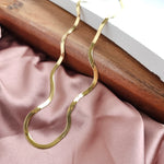 Luxe Gold Delicate Herringbone Chain - 16"