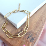 Luxe Gold Chunky Paper Clip Bracelet