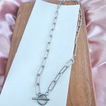 Luxe Silver Chunky Paper Clip Chain - 18"