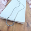 Luxe Silver Delicate Herringbone Chain - 18"