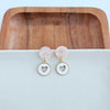 Amora Heart Earrings - White