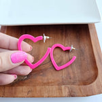 Heart Hoops - Ultra Pink