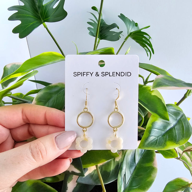 Poppy Earrings - Cream