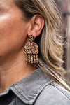 Willow Earrings - Brown Dot